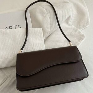 bolsa formal de cuero café para mujer – diseño elegante con finos acabados
